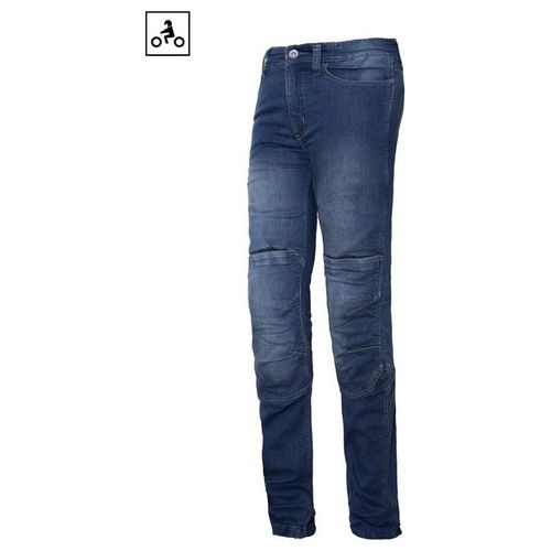 Jeans Moto donna Friction Lady&nbsp; 4 stagioni in denim 11 oz elasticizzato con inserti in fibra aramidica
