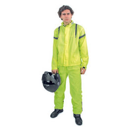 R021 Tuta antipioggia Compact fluo divisibile 4 stagioni taglia L colore giallo fluo