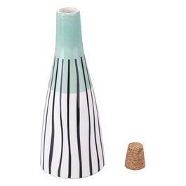 Oliera cilindrica 530 ml in ceramica, tappo in sughero, Venice Lido
