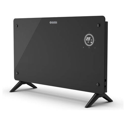 Caleo Glass WiFi CALEOGLASSWIFI stufa elettrica convezione nero vetro 2000W controllo app