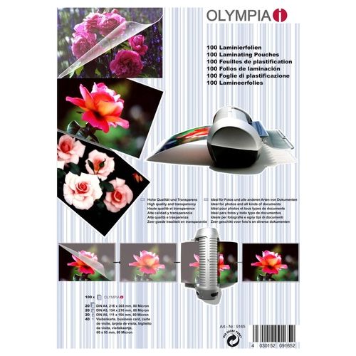 Olympia Buste di Plastificazione Kit 100 Pezzi