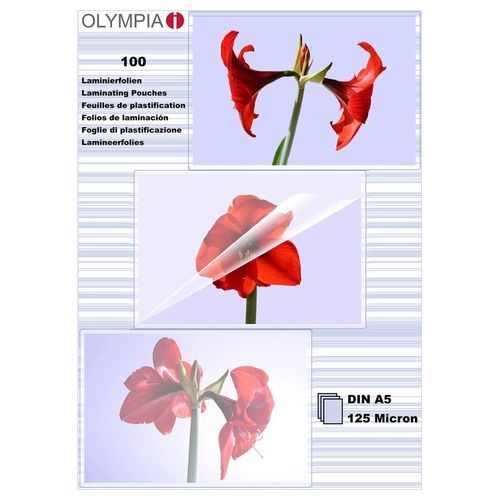 Olympia Fogli per Laminare DIN A5 125 Micron 100 Pezzi