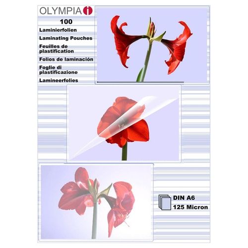 Olympia Fogli per Laminare DIN A6 125 Micron 100 Pezzi