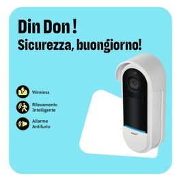 by Netatmo Campanello Intelligente 2K wireless, batteria, suoneria inclusa, rilevamento movimenti/persone, IP65, monitoraggio zone, audio bidirezionale, archiviazione SD/Cloud, OVD-01