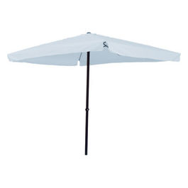 Ombrellone 3x3 Mt X 2,7 H Mt - Quadro - Struttura In Acciaio - Con Manovella - Copertura In Poliestere 160 Gr m² Colore Bianco - Apertura Per Sfogo Aria