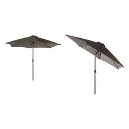 Gdlc ombrellone arabesque 270 cm tortora acciaio e poliestere decorato da giardino