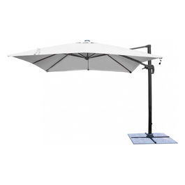 Ombrellone Con Led 3 X 3 Pitagora Antracite Telo Grigio