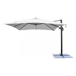 Ombrellone Con Led 3 X 4 Pitagora Antracite Telo Grigio