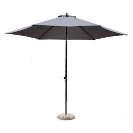 Ombrellone Nice Nero P/C  3 Telo Grigio