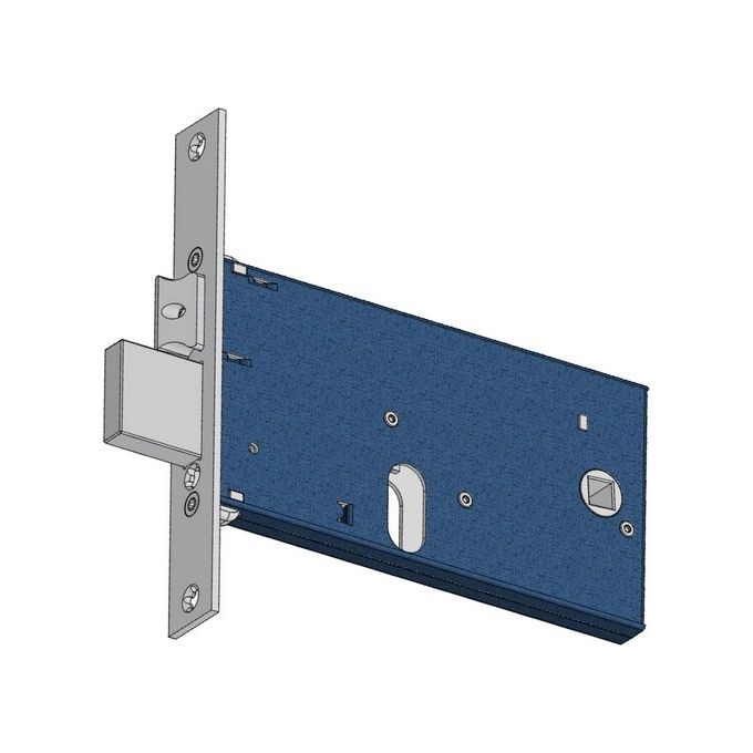 Omec 370F22 Serratura Infilare Per Fasce 3 Mandate Cilindro Ovale 60 Laterale Catenaccio Scrocco