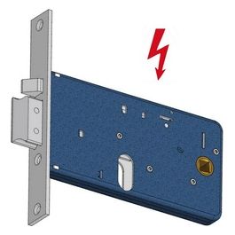 Omec 377 Elettroserratura Per Fasce Laterale E 60 Ambidestra Foro Ovale 1 Mandate Frontale 16 X 160