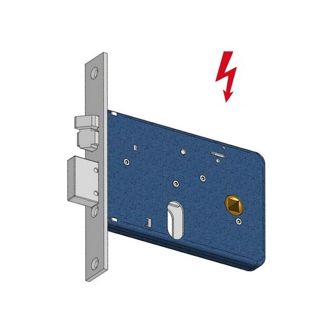 Omec 378Sx Elettroserratura Per Fasce Laterale E 60 Sx Foro Ovale 2 Mandate Frontale 16 X 160