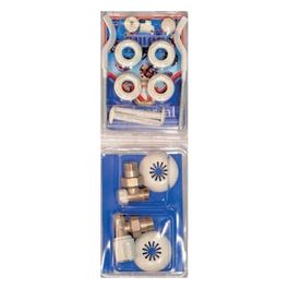 Kit Universale X Radiatore Tubolare +Mensole Regolabile 1X1/2 Bianco