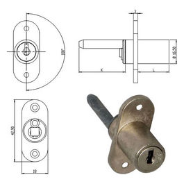 OMR 163447 Serratura Mobili Applicazione Perno Verticale