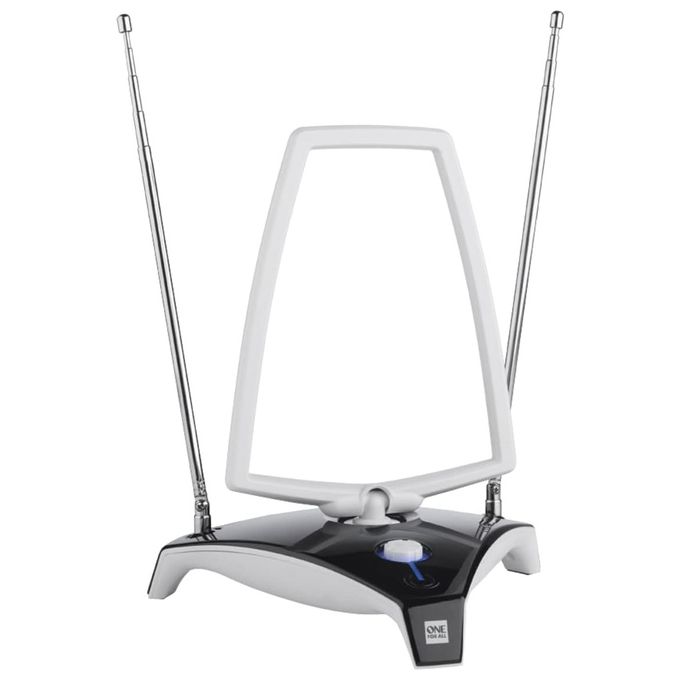 One For All 3G-4G-5G Filter Antenna TV da interni Full HD TV Antenne telescopiche Distanza dal trasmettitore 0 - 15 km