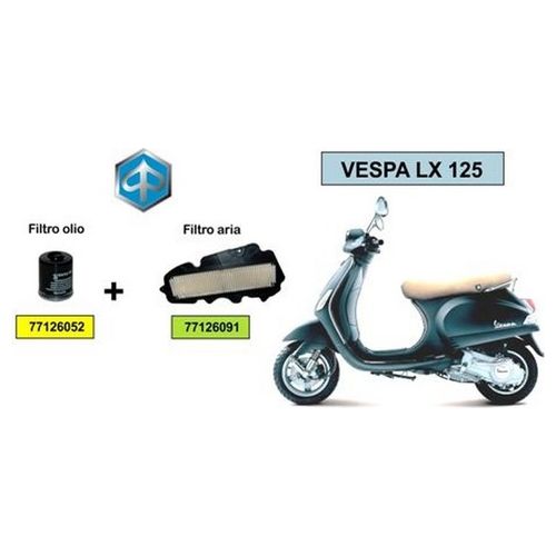 One Kit Filtro aria e olio Piaggio Vespa LX 125