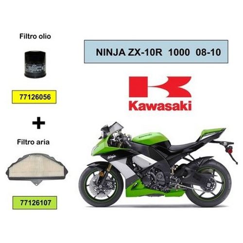 One Kit Filtro aria e olio Kawasaki Ninja Zx-10R 1000 08-10