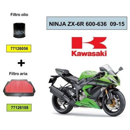 One Kit Filtro aria e olio Kawasaki Ninja Zx-6R 600 09-15
