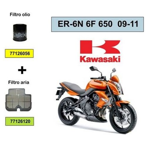 One Kit Filtro aria e olio Kawasaki Er-6N 6F 650 09-11