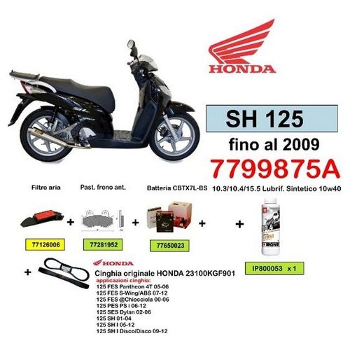 One Kit Tagliando Honda SH 125 < 09 Olio Ipone