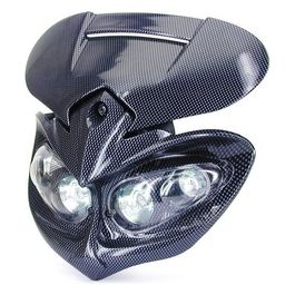 Mascherina Moto Faro Enduro Carbon Look Manga