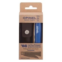 Coltellino No. 08 con Custodia in Pelle Sintetica Blu