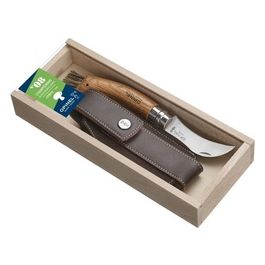 Coltello per Funghi in Legno di Quercia con Scatola in Legno e Custodia