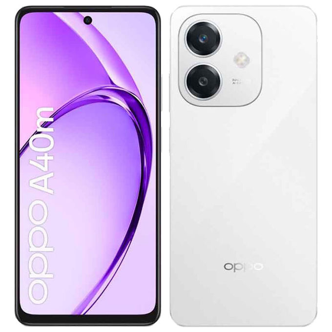 Oppo A40M Smartphone, 256GB, 8GB Ram, Bianco Starlight