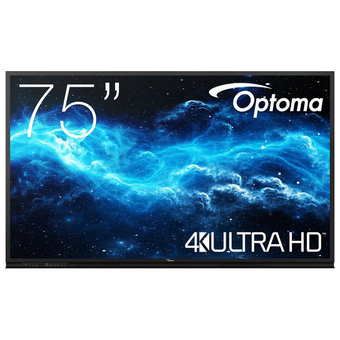 Optoma Creative Touch 75 Serie 3 H1F0H07BW101 Monitor Interattivo 75 pollici Android 14 WiFi 6