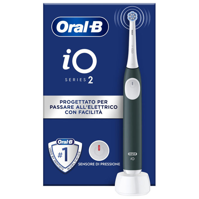 Image of Oral-B iO 2 Spazzolino Elettrico Verde con 1 Testina di Ricambio e Micro-vibrazioni