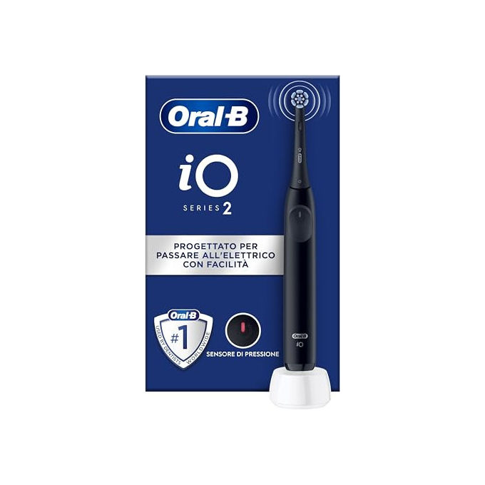 Image of Oral-B iO 2 Spazzolino Elettrico Nero con Micro-vibrazioni e Testina Rotonda