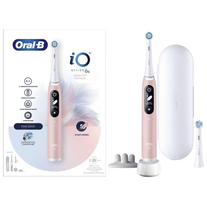Oral-B iO 6S Spazzolino Tecnologia 2D 7600 Roto-Oscillazioni Rosa