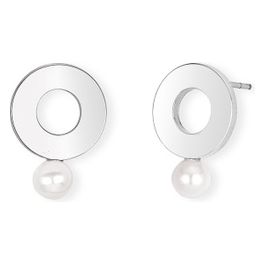 2JEWELS Orecchini in acciaio 316L ipoallergenico con shell pearl