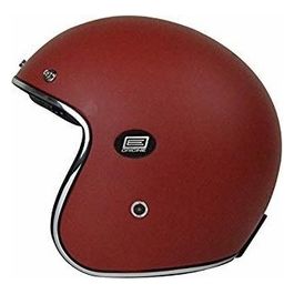 Casco Jet in fibra con visierino parasole Sirio Flat Rosso