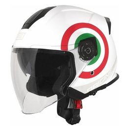 Casco Jet con visiera lunga e visierino parasole interno PALIO 2.0 Italy Bianco