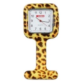 Orologio Per Infermieri - Quadrato - Fantasia Leopardo 1 pz.