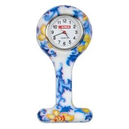 Orologio Per Infermieri - Rotondo - Fantasia Foglie 1 pz.
