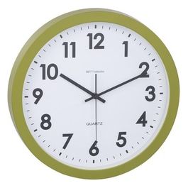 Orologio da Parete Madrid in Plastica e Vetro Diametro 36 cm Verde Lime Opaco