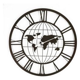 Orologio da Parete World in Metallo Diametro 80 cm Nero