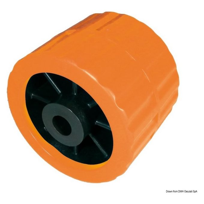 Rullo laterale arancio 75 mm diametro foro 15 mm 02.031.06