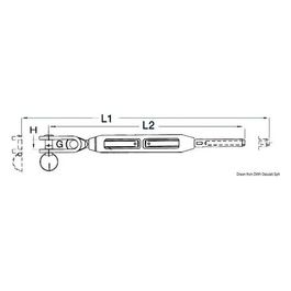 Tenditore sartiame forcella snodata 1/4'' cavo 3 mm 07.184.01