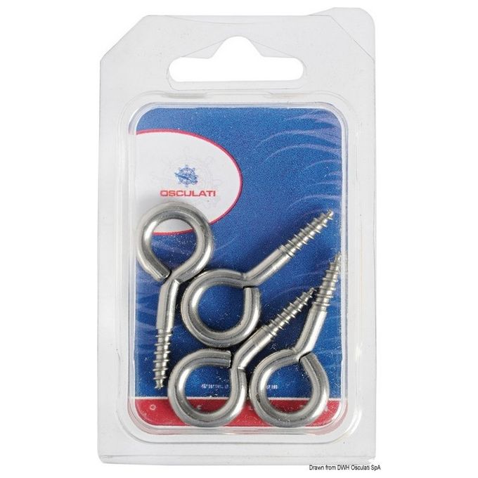 Occhioli inox vite 45 x 4,5 mm (blister 4 pz) 09.033.04