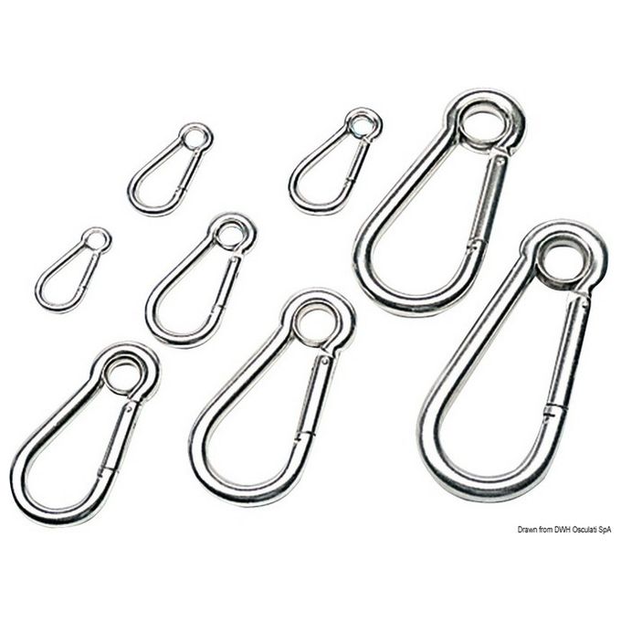 Moschettone inox occhio mm 6 09.186.06