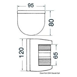 Fanale U78 testa albero/nero 24 V 11.417.13