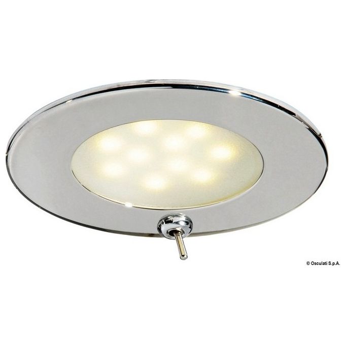 Image of Plafoniera Adria LED inox con interruttore 13.447.02