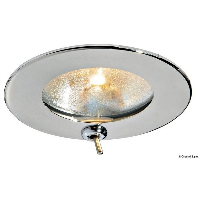 Image of Plafoniera Atria inox 10 W con interruttore 13.447.91
