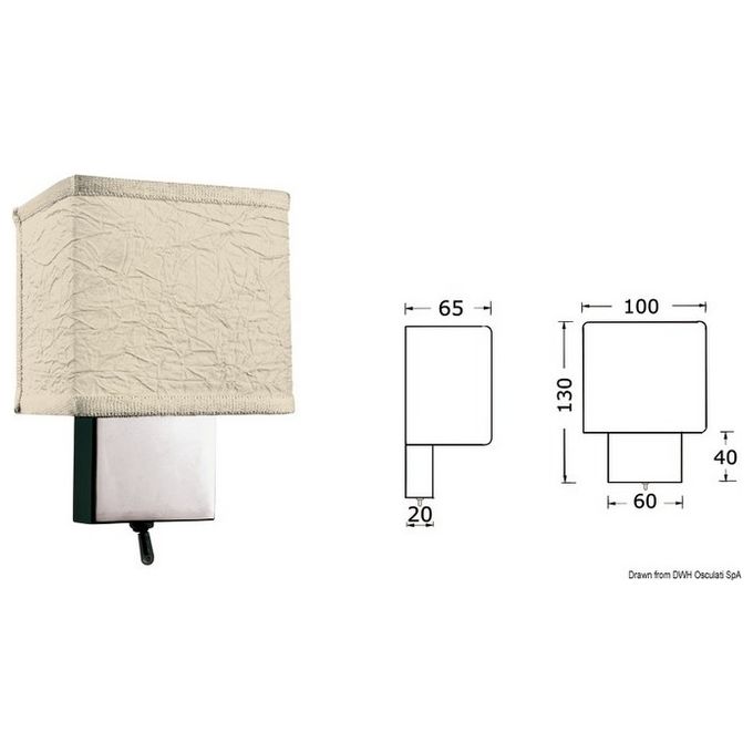 Image of Applique ottone cromato con interruttore 13.483.10