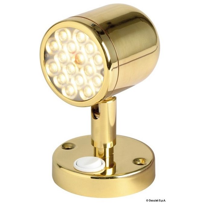 Image of Faretto snodato con interruttore ottone lucido 13.947.11