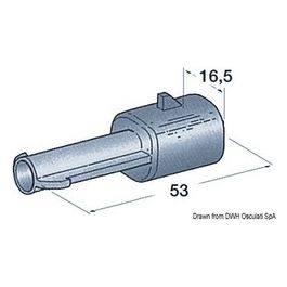 Connettore stagno maschio 1 polo 14.235.20