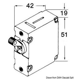 Interruttore con levetta a filo verticale 15 A 14.739.15